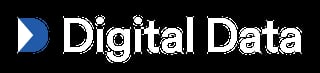 Digital Data company logo with blue arrow symbol on black background
